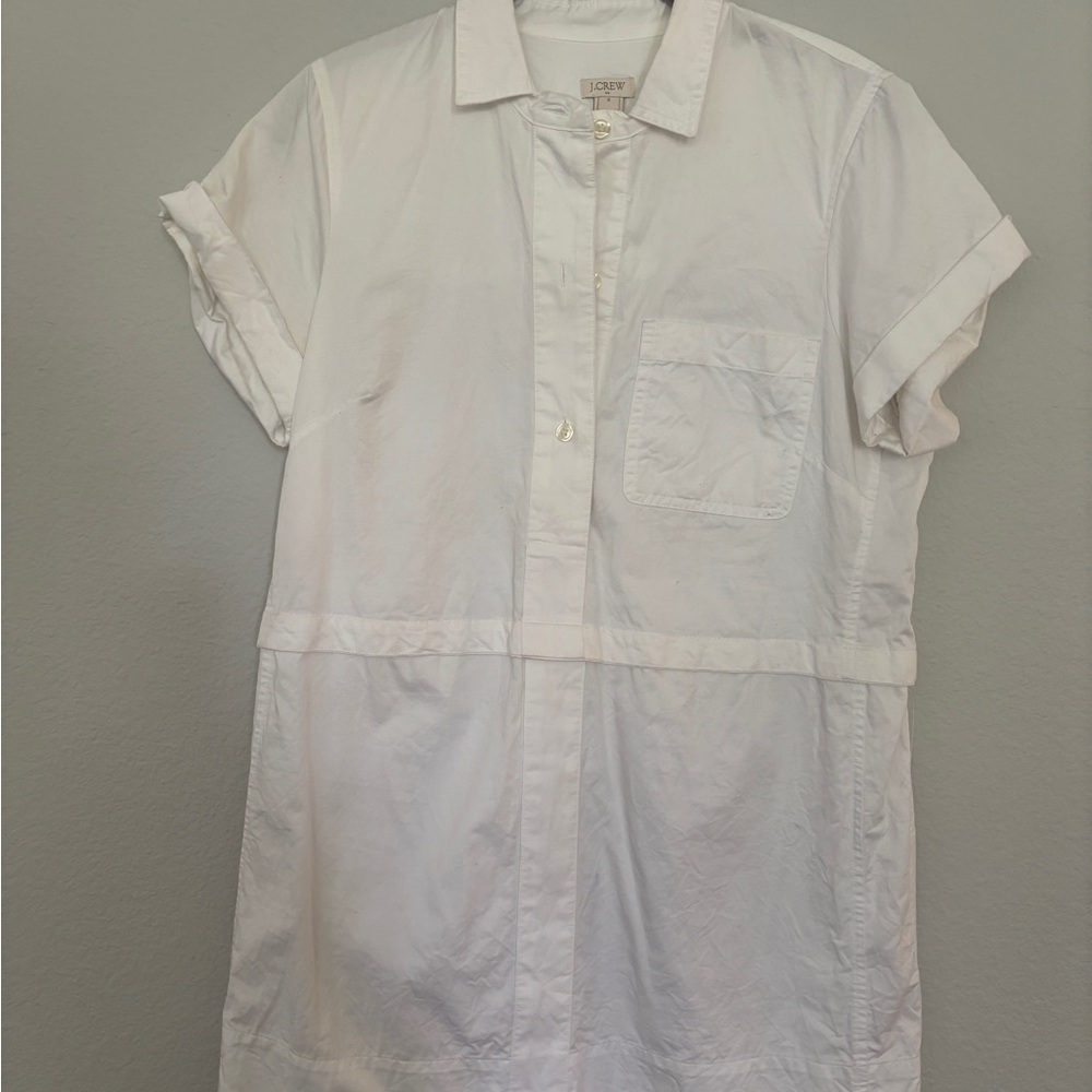 J. Crew Classic White Collared dress